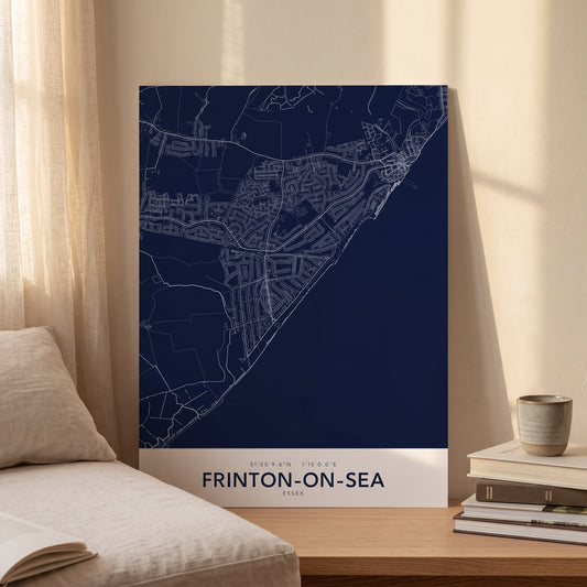 Your Town Merch — Frinton-on-Sea Map Print lifestyle