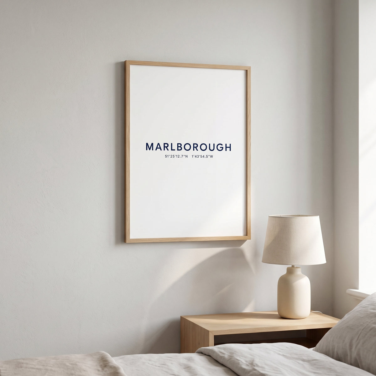 Your Town Merch — Marlborough Coordinates Print (White) lifestyle