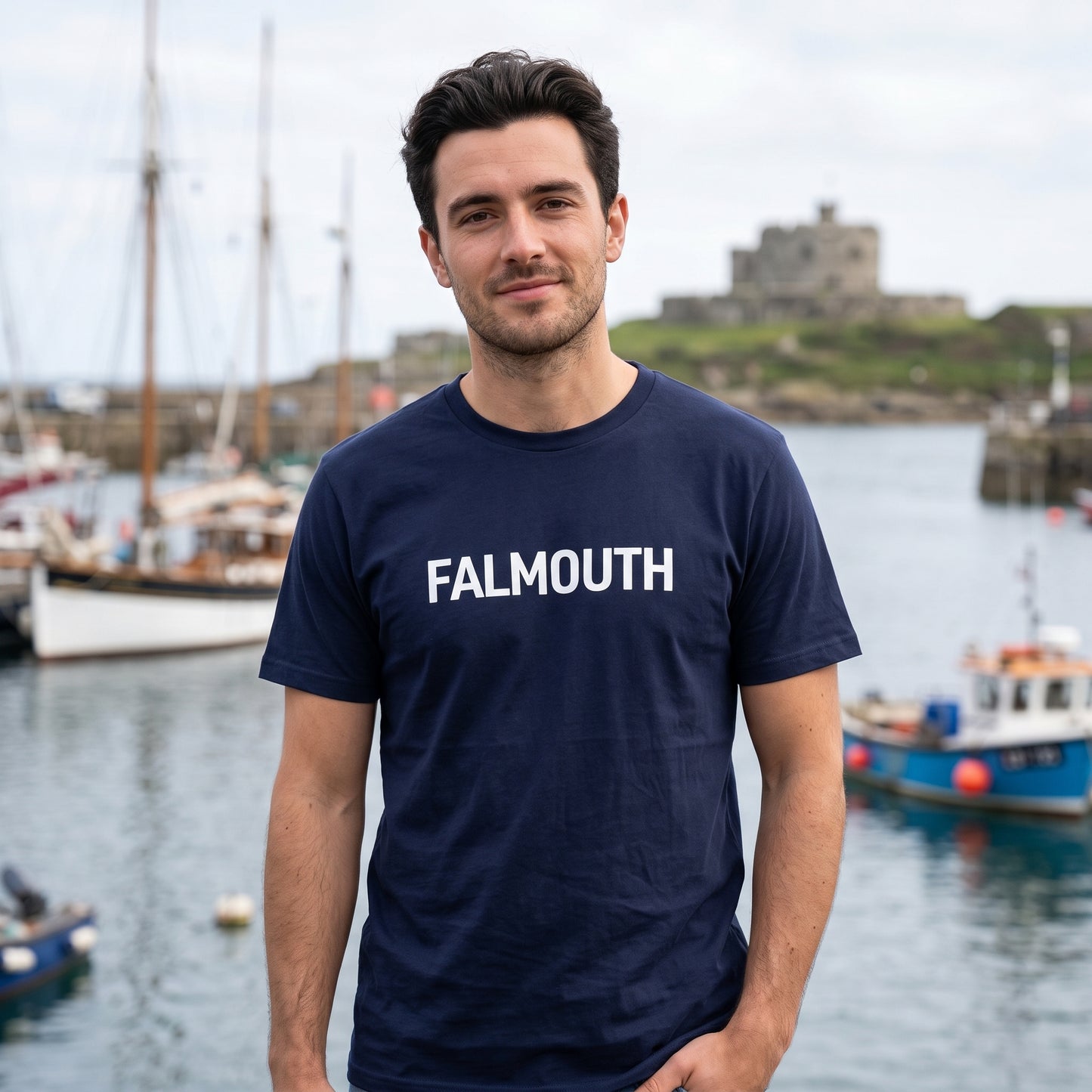 Falmouth — Navy Tee