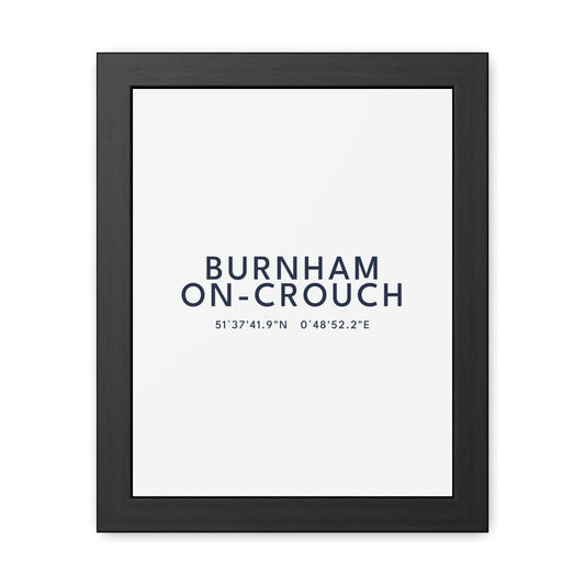 Burnham-on-Crouch — Framed Coordinates Print