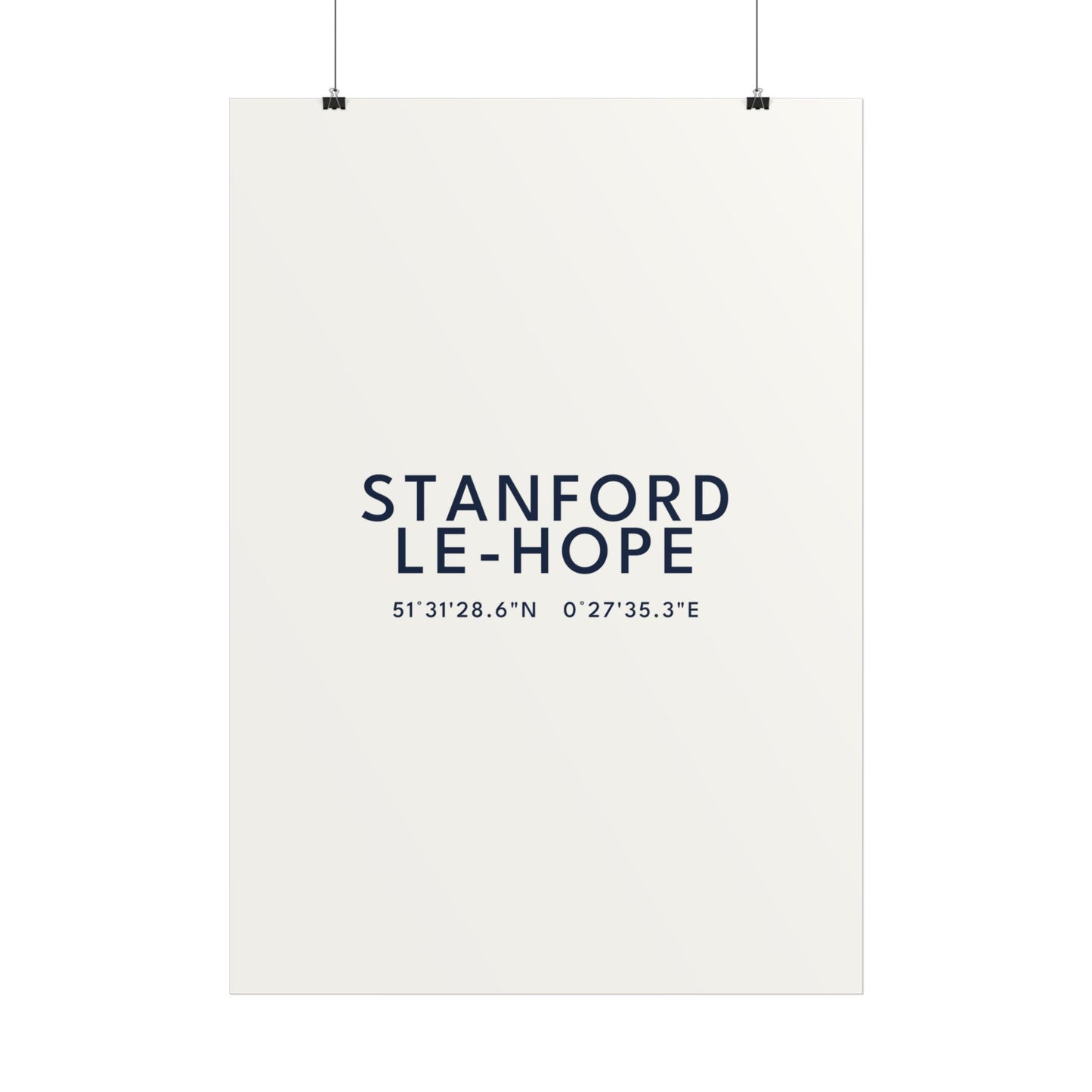 Stanford-le-Hope — Coordinates Print (White)
