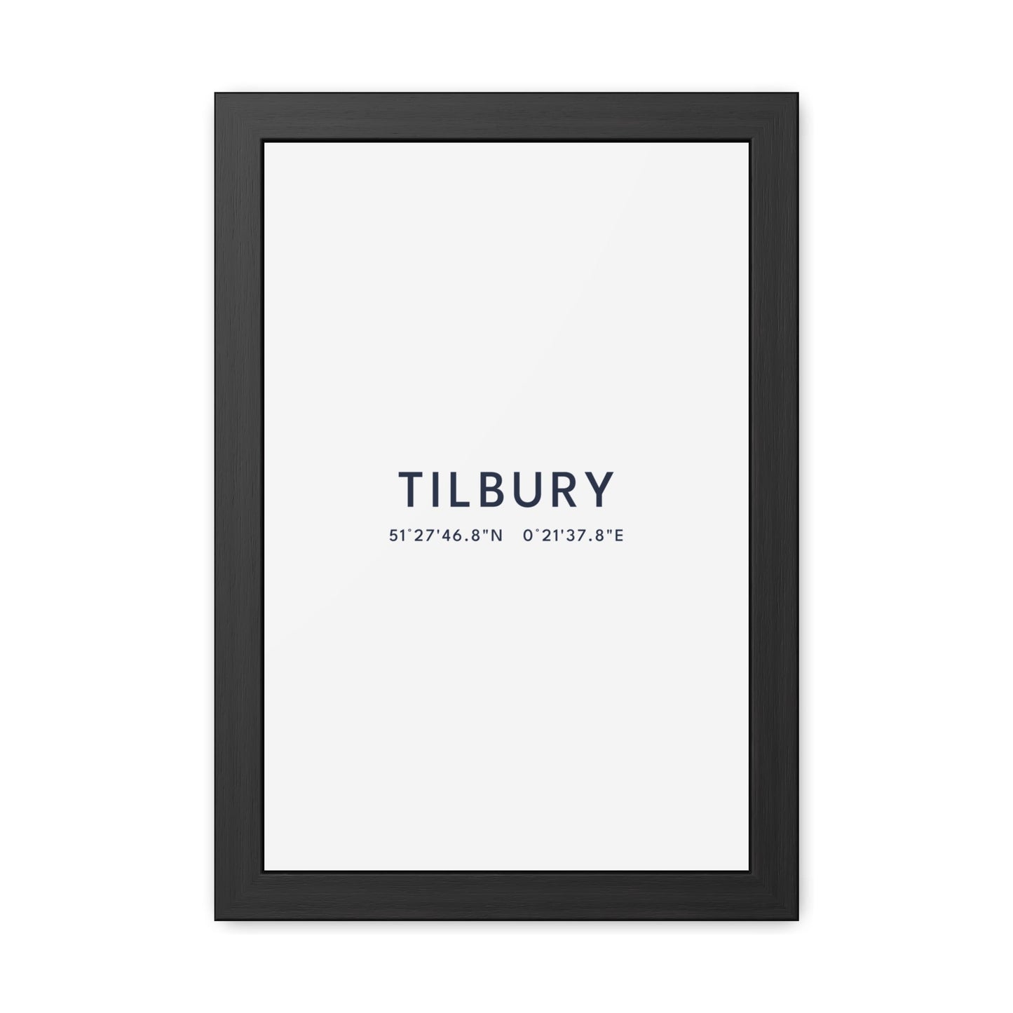 Tilbury — Framed Coordinates Print