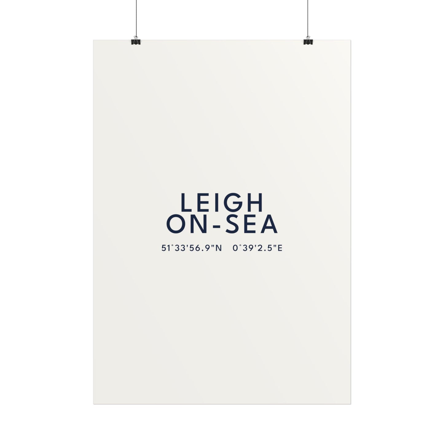 Leigh-on-Sea — Coordinates Print (White)