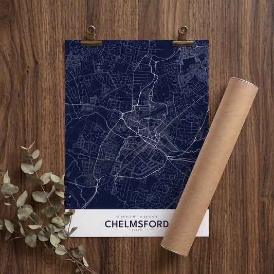 Your Town Merch — Chelmsford Map Print lifestyle