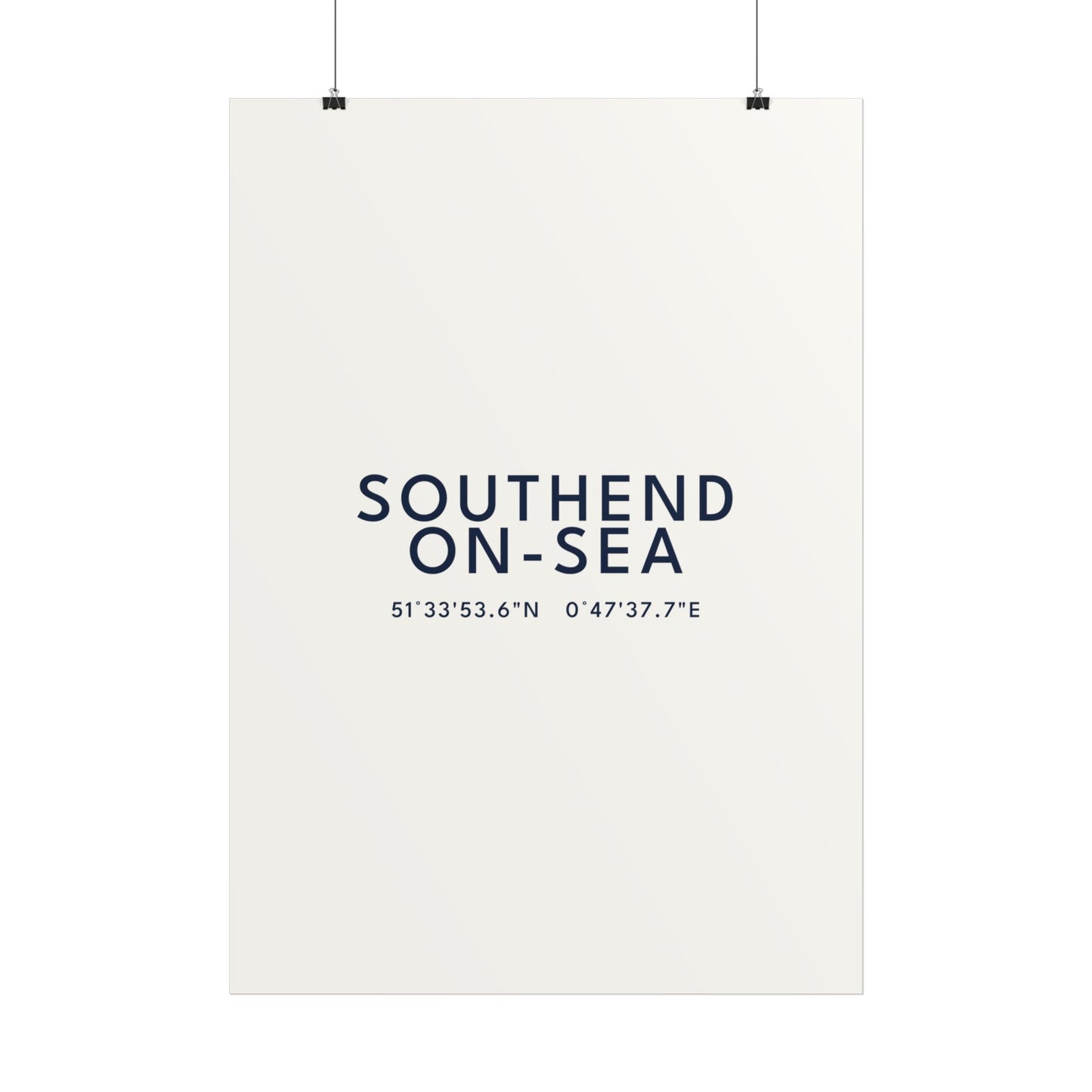 Southend-on-Sea — Coordinates Print (White)