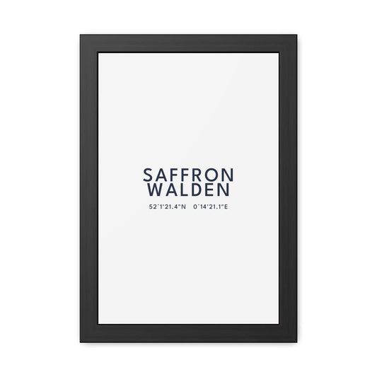 Saffron Walden — Framed Coordinates Print