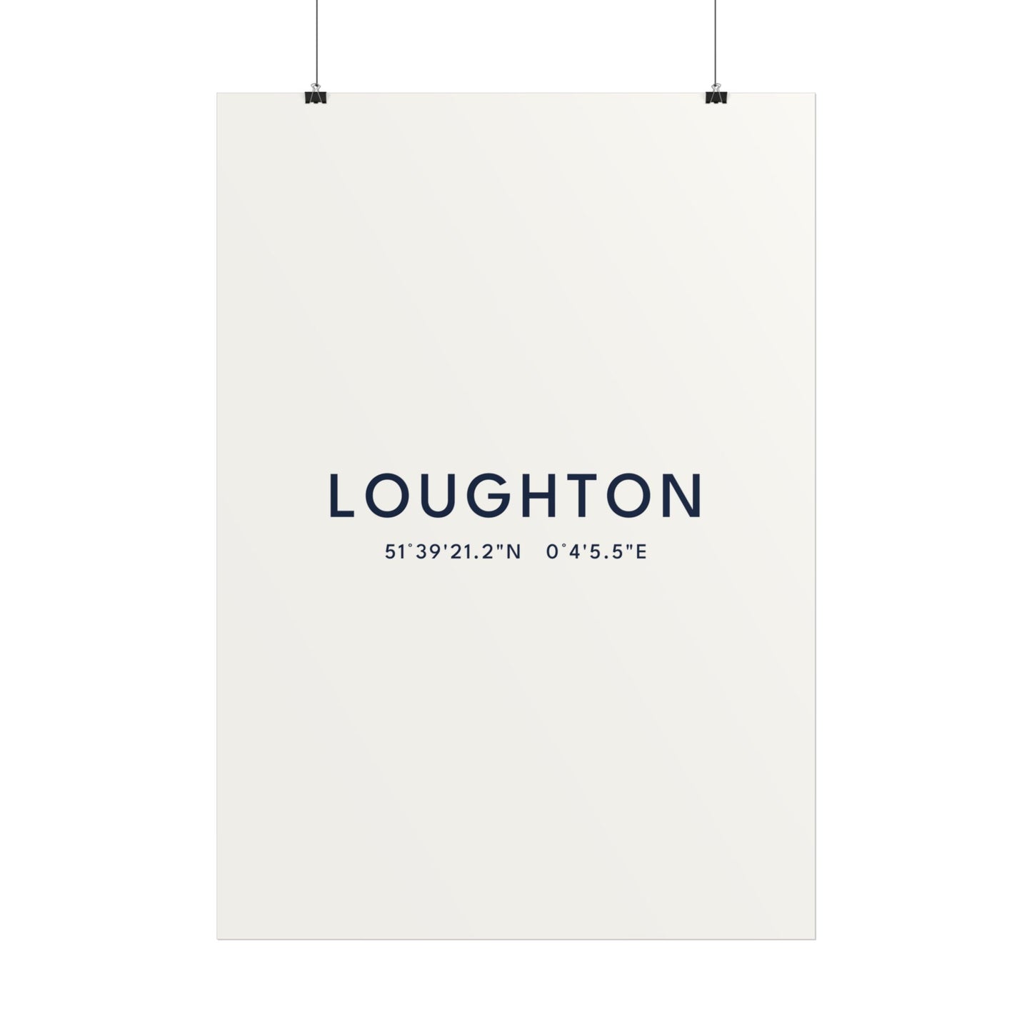 Loughton — Coordinates Print (White)