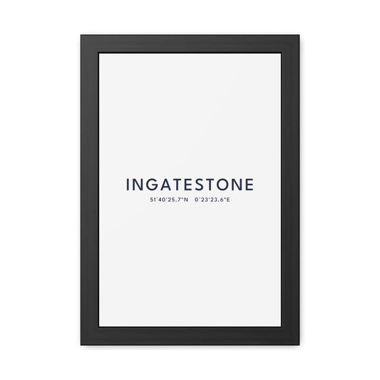 Ingatestone — Framed Coordinates Print