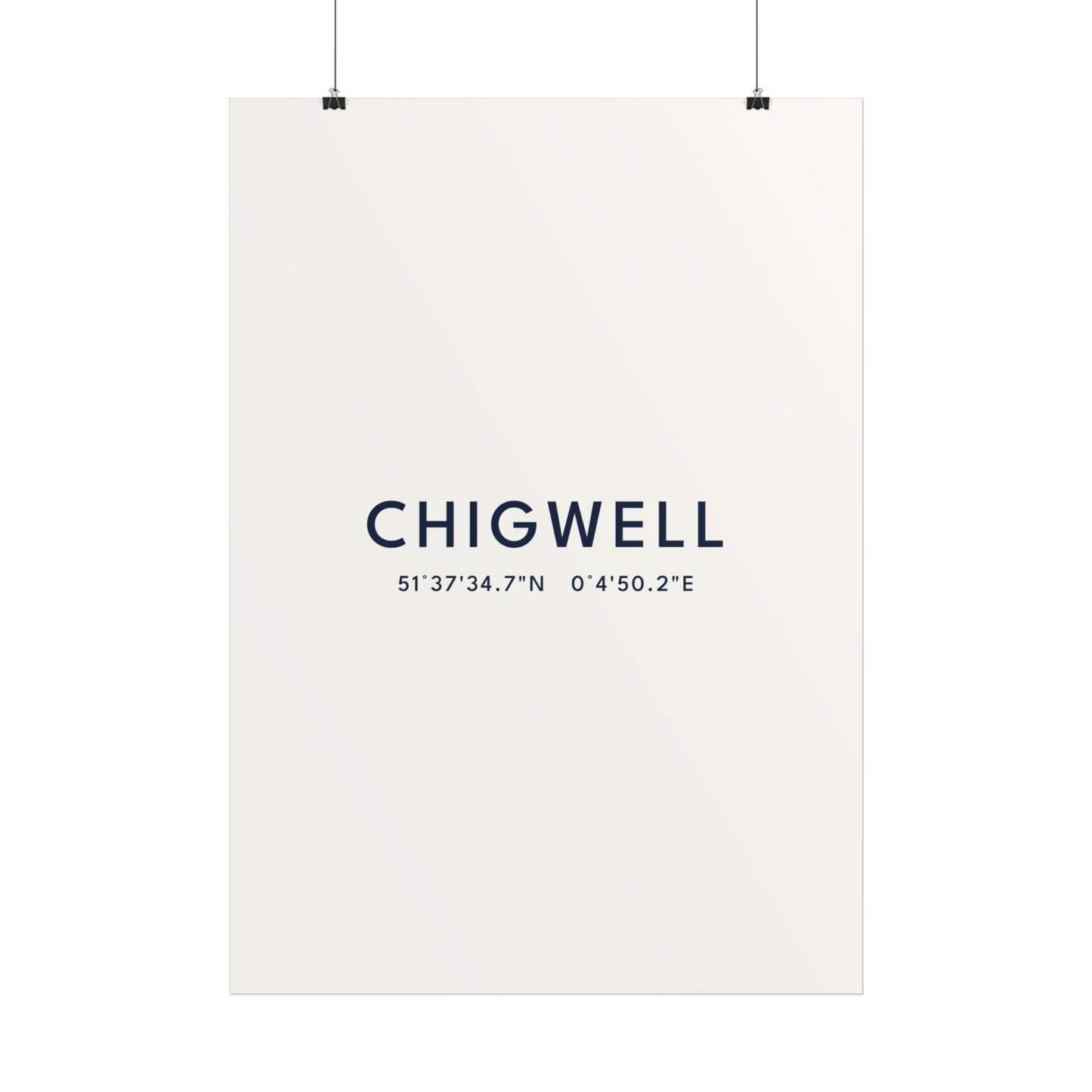 Chigwell — Coordinates Print (White)