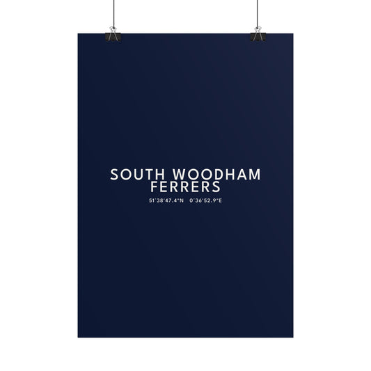 South Woodham Ferrers — Coordinates Print