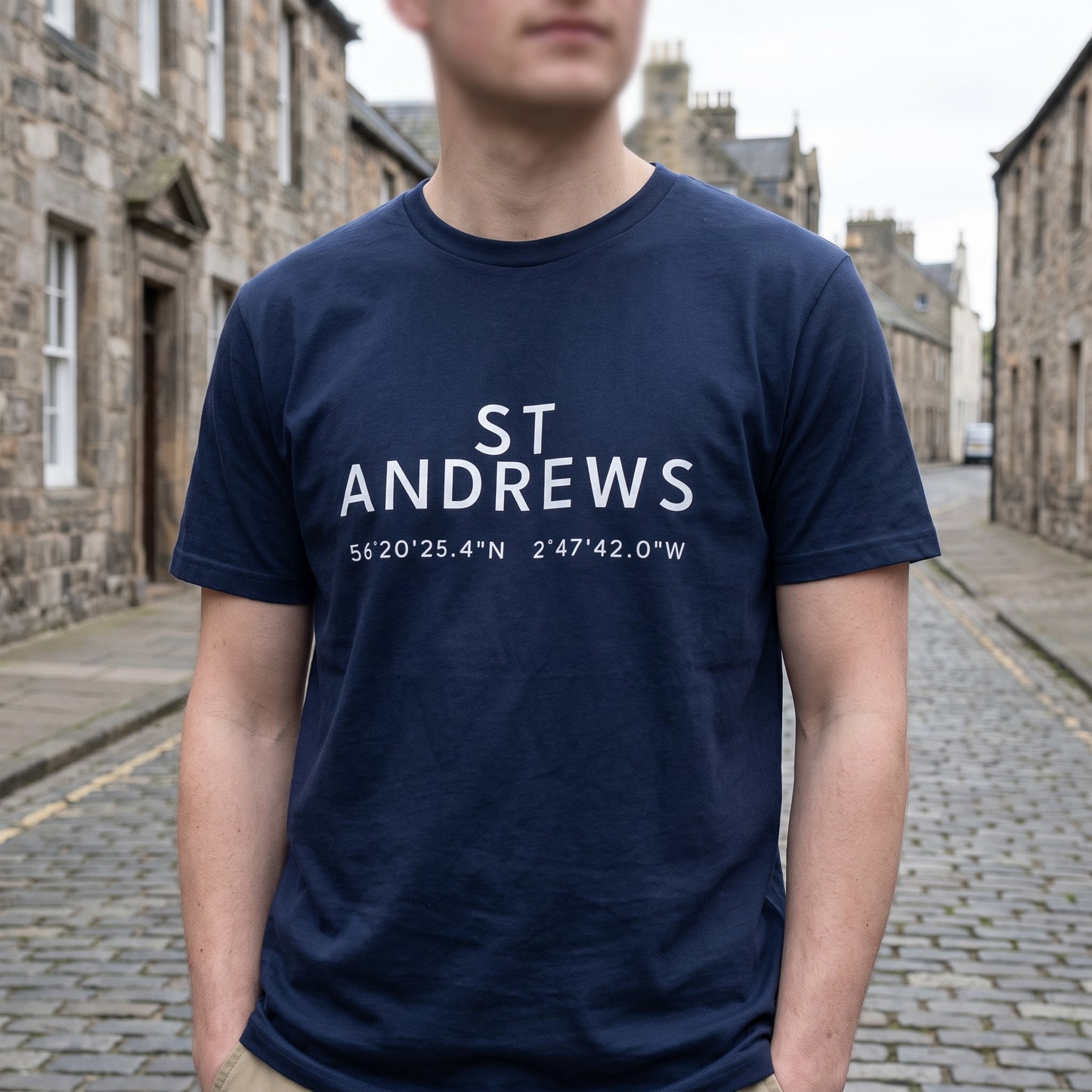 St Andrews — Coordinates Navy Tee