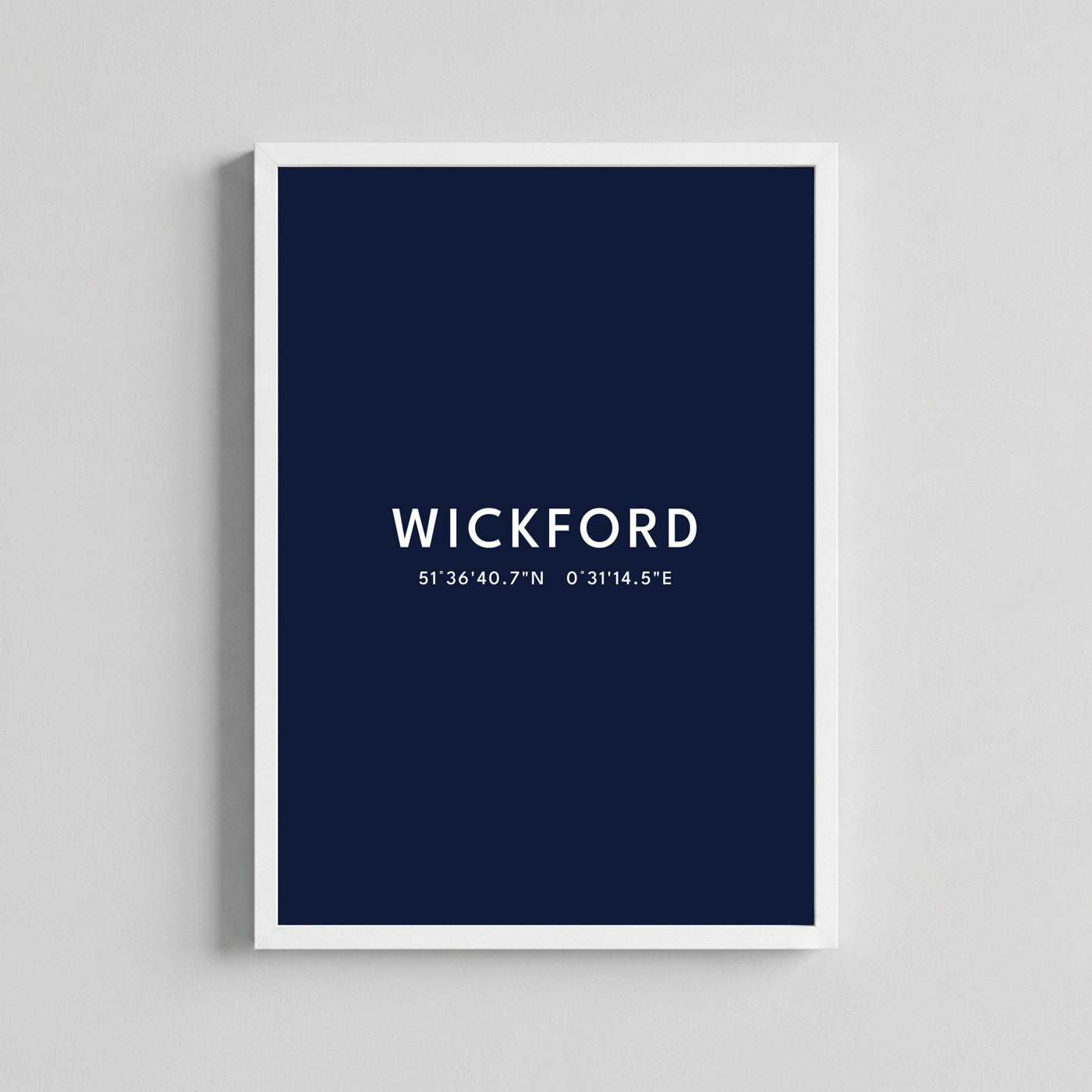 Wickford — Framed Coordinates Print (Navy)