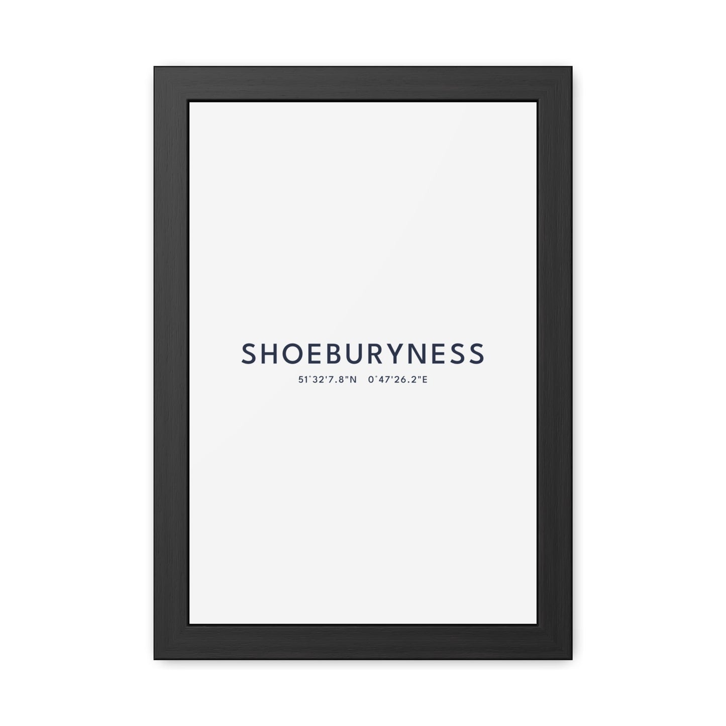Shoeburyness — Framed Coordinates Print