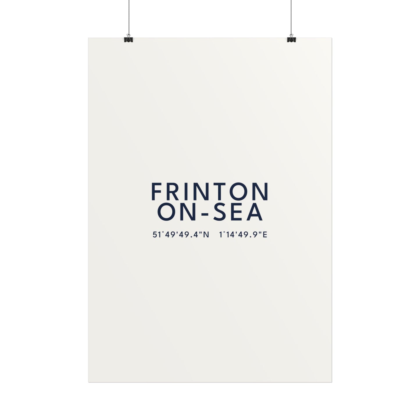 Frinton-on-Sea — Coordinates Print (White)