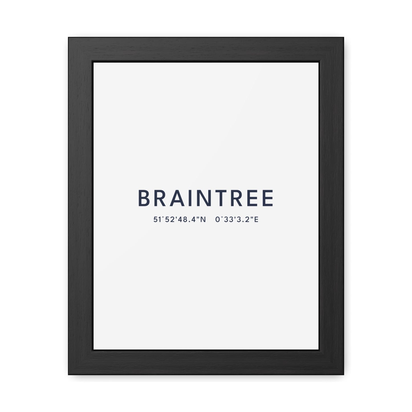 Braintree — Framed Coordinates Print