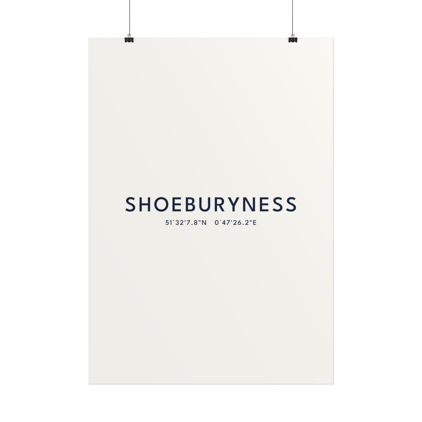 Shoeburyness — Coordinates Print (White)
