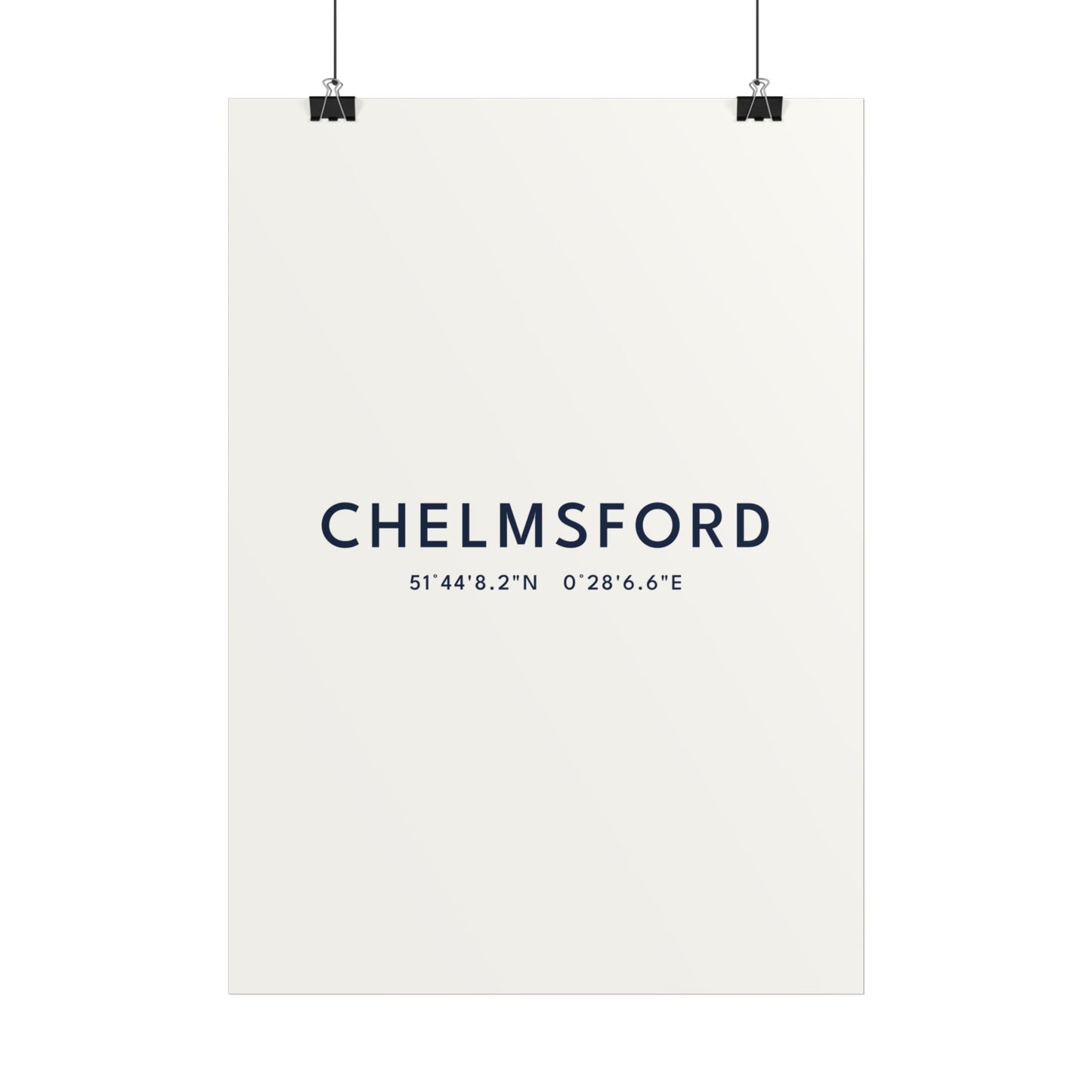 Chelmsford — Coordinates Print (White)