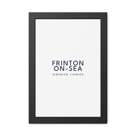 Frinton-on-Sea — Framed Coordinates Print