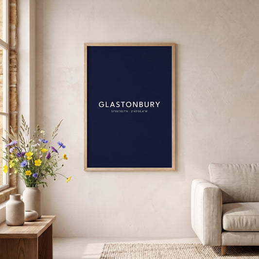 Your Town Merch — Glastonbury — Coordinates Print