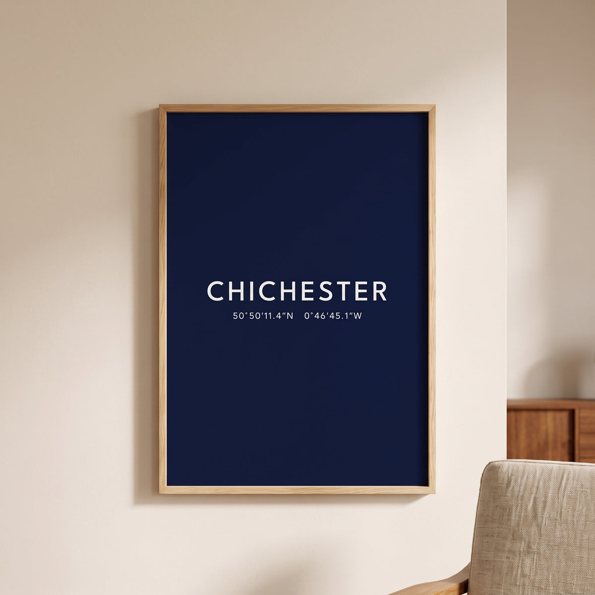 Your Town Merch — Chichester Coordinates Print lifestyle