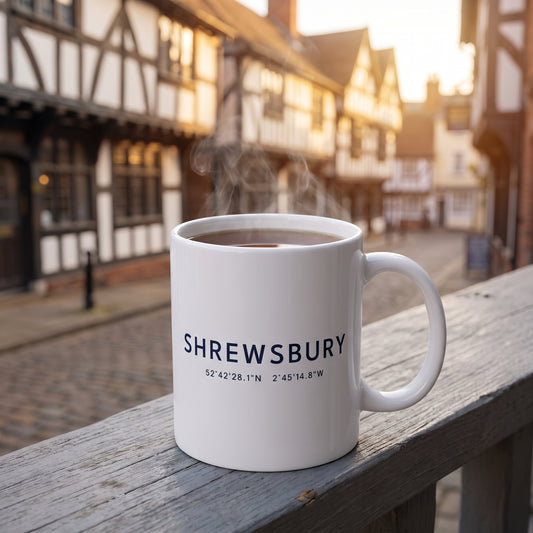 Shrewsbury — Coordinates Ceramic Mug
