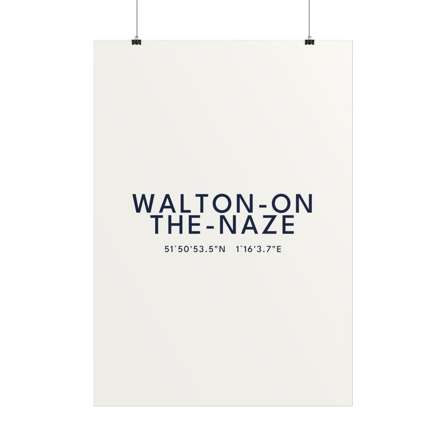Walton-on-the-Naze — Coordinates Print (White)