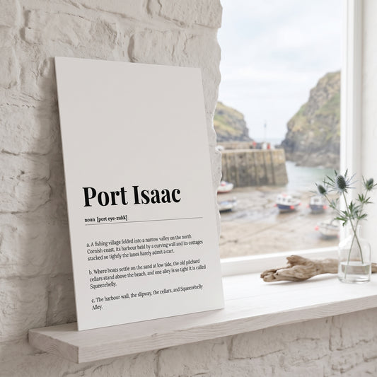Your Town Merch — Port Isaac Dictionary Print lifestyle