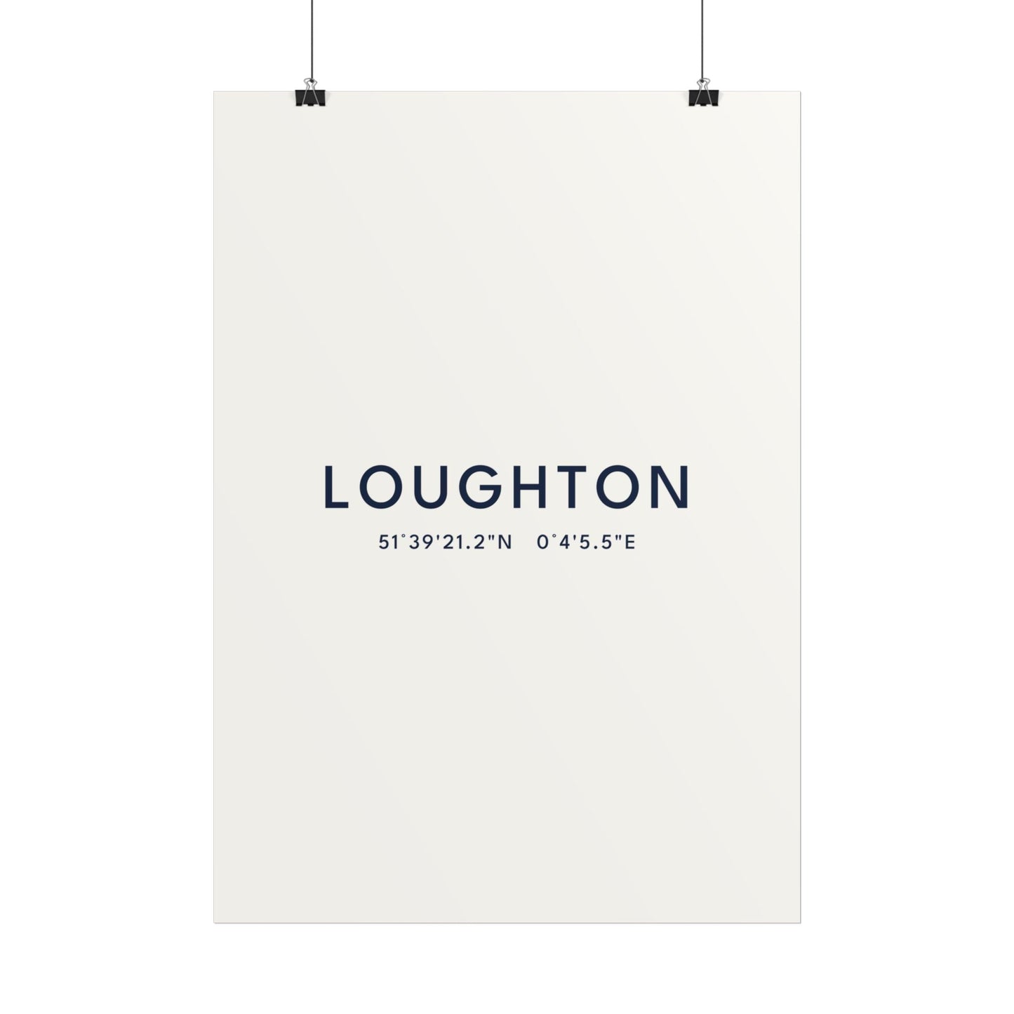 Loughton — Coordinates Print (White)