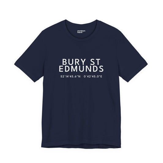 Bury St Edmunds — Coordinates Navy Tee