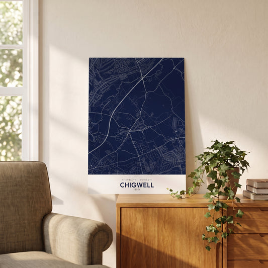 Your Town Merch — Chigwell Map Print lifestyle