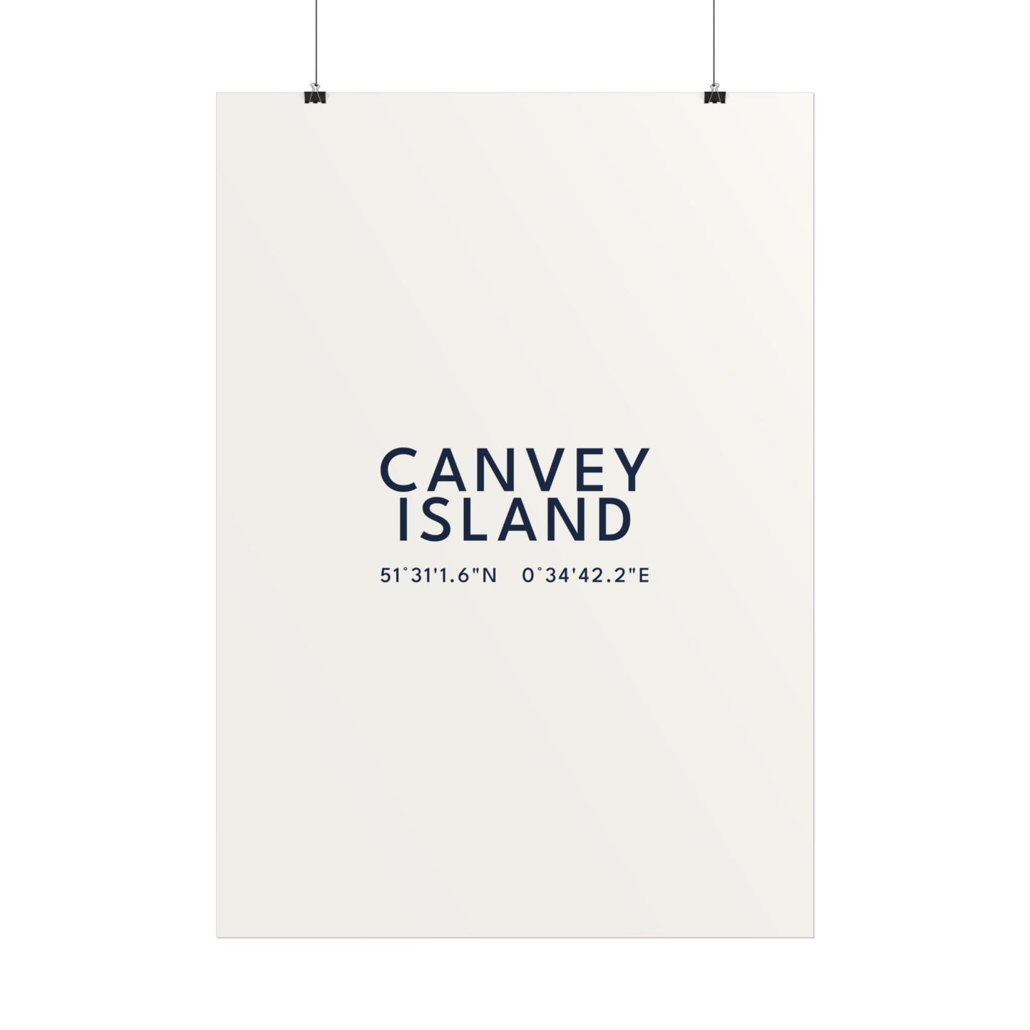 Canvey Island — Coordinates Print (White)