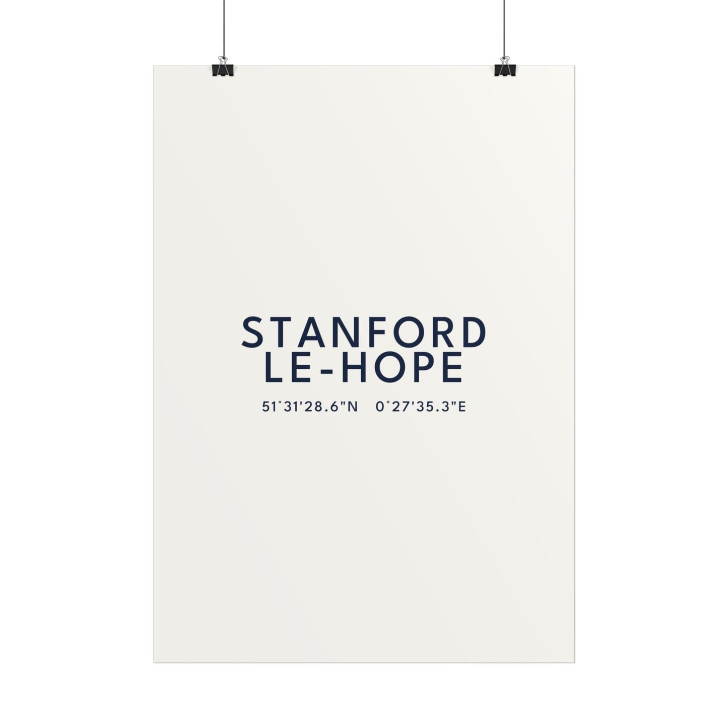 Stanford-le-Hope — Coordinates Print (White)
