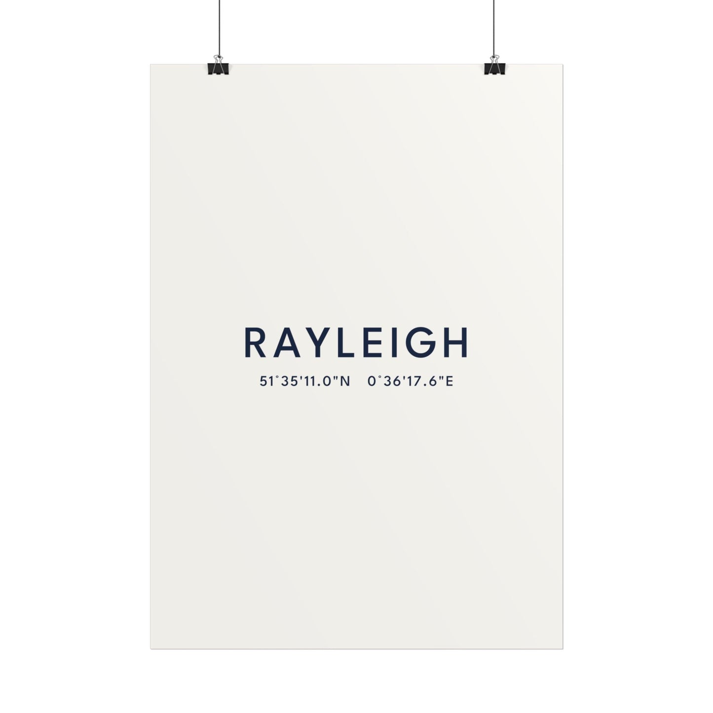 Rayleigh — Coordinates Print (White)