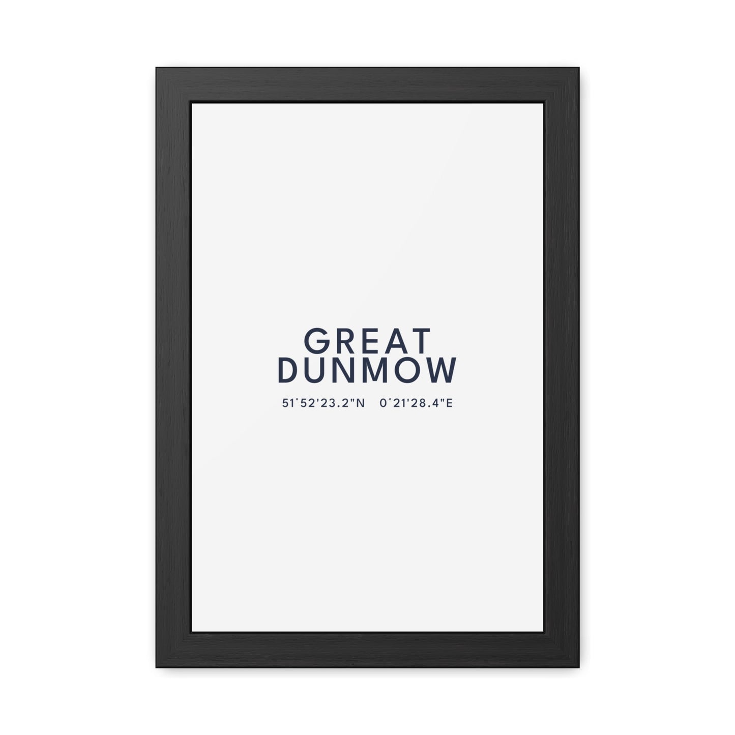 Great Dunmow — Framed Coordinates Print