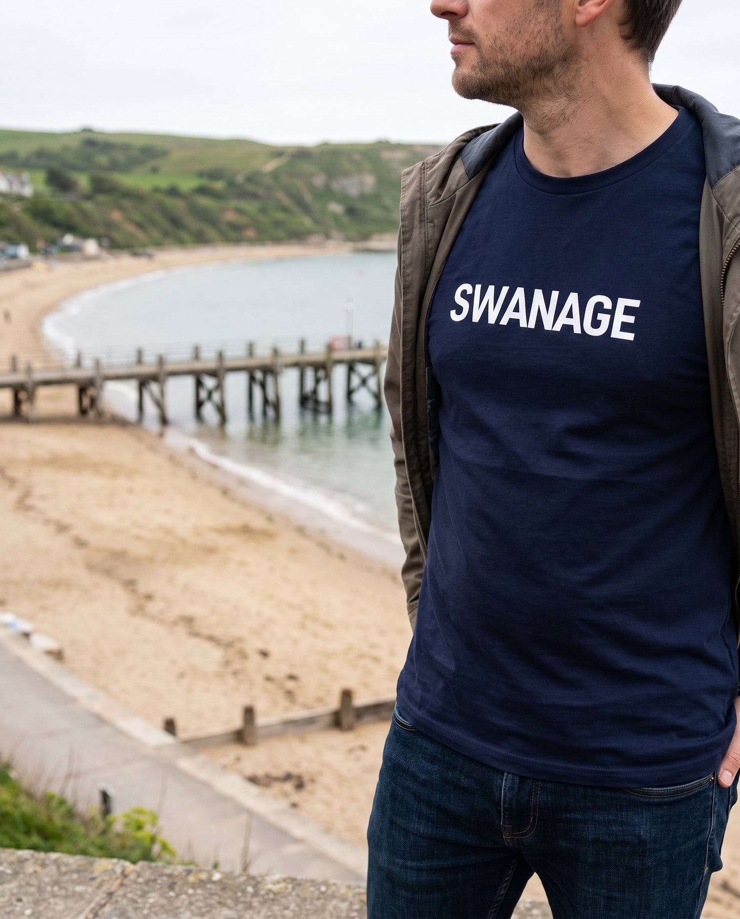 Swanage — Navy Tee