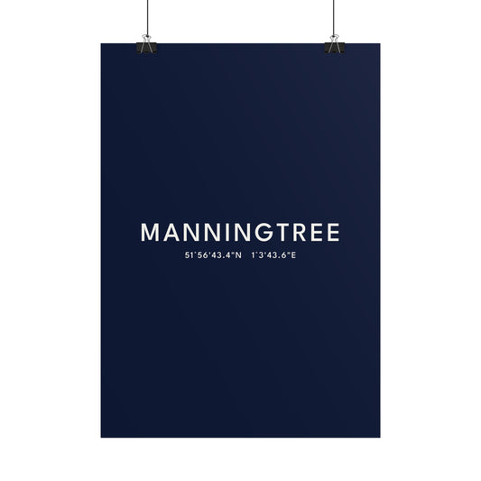 Manningtree — Coordinates Print