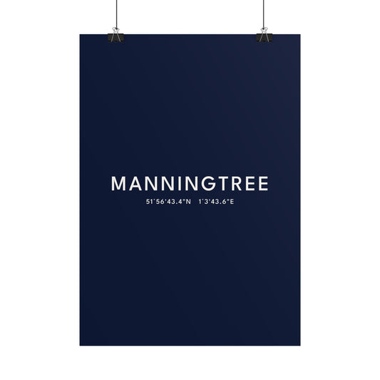 Manningtree — Coordinates Print