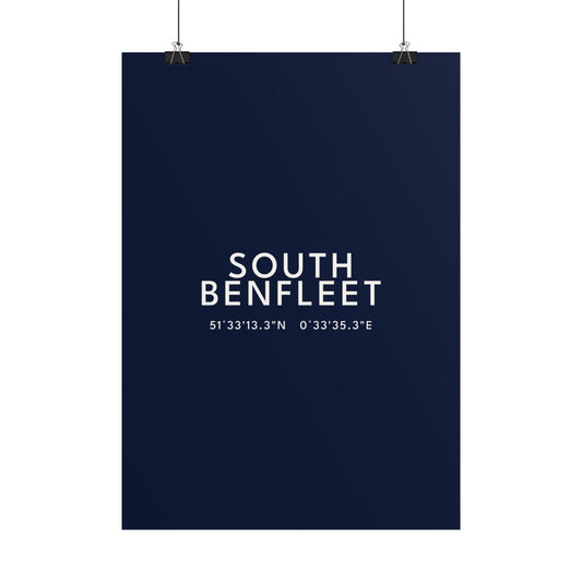 South Benfleet — Coordinates Print