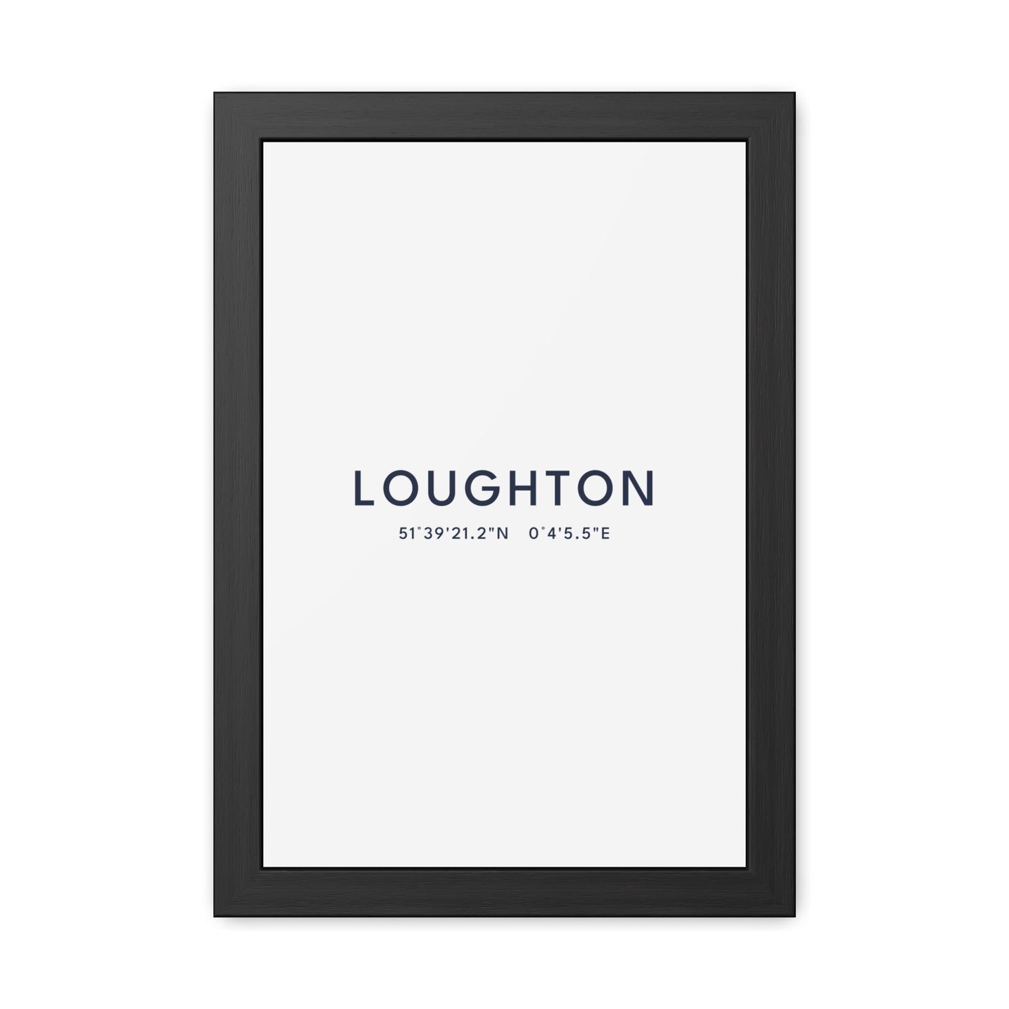 Loughton — Framed Coordinates Print