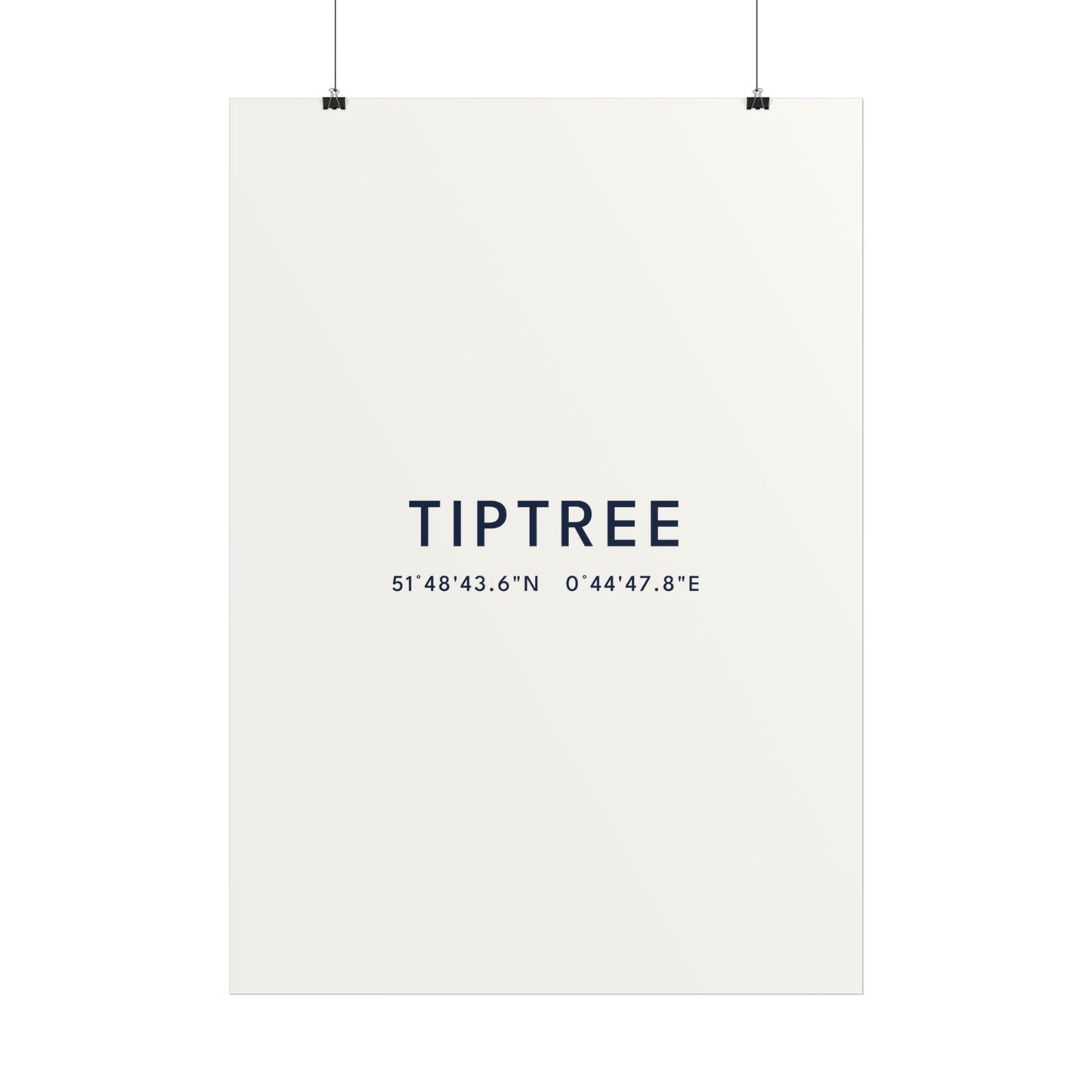 Tiptree — Coordinates Print (White)