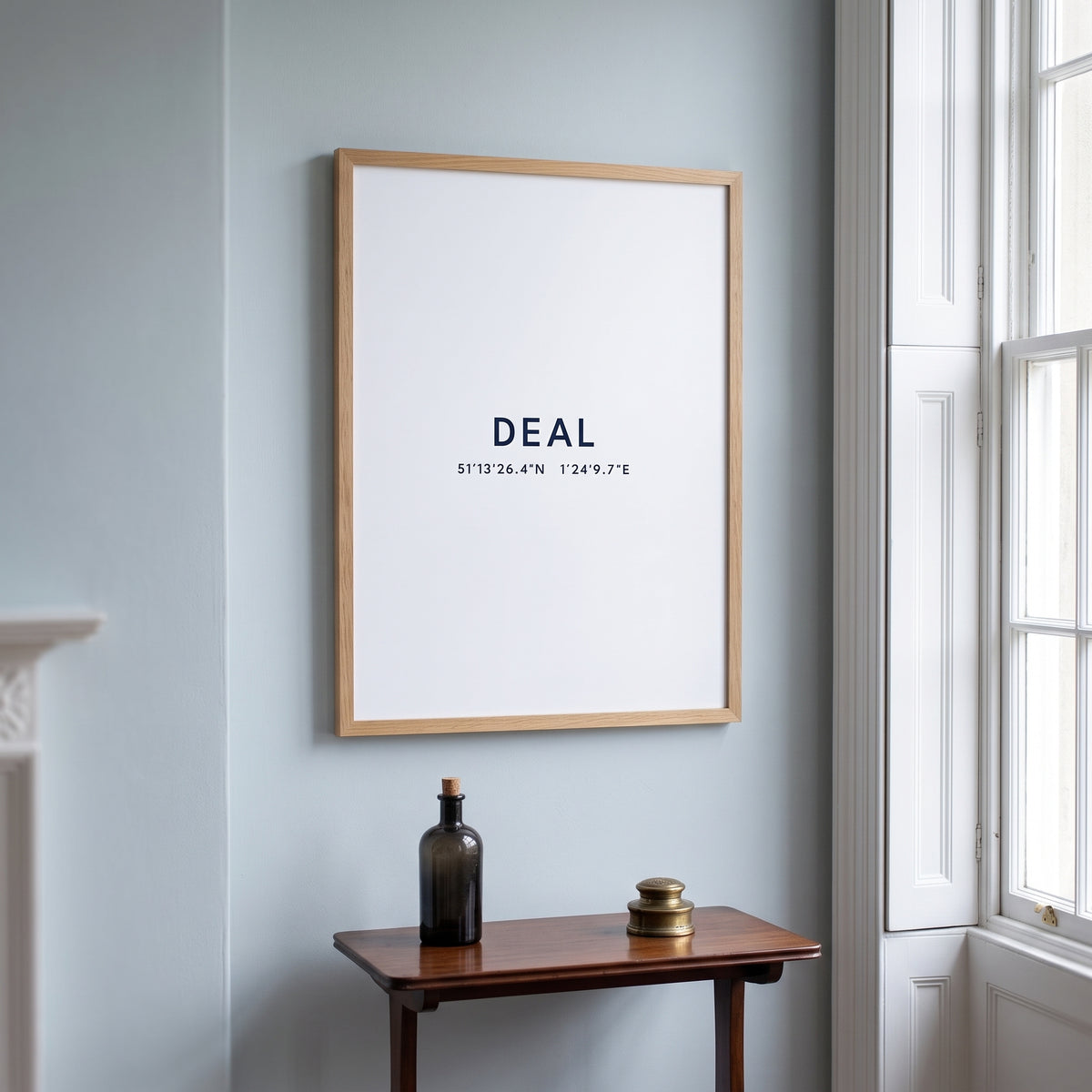 Your Town Merch — Deal Coordinates Print (White) lifestyle