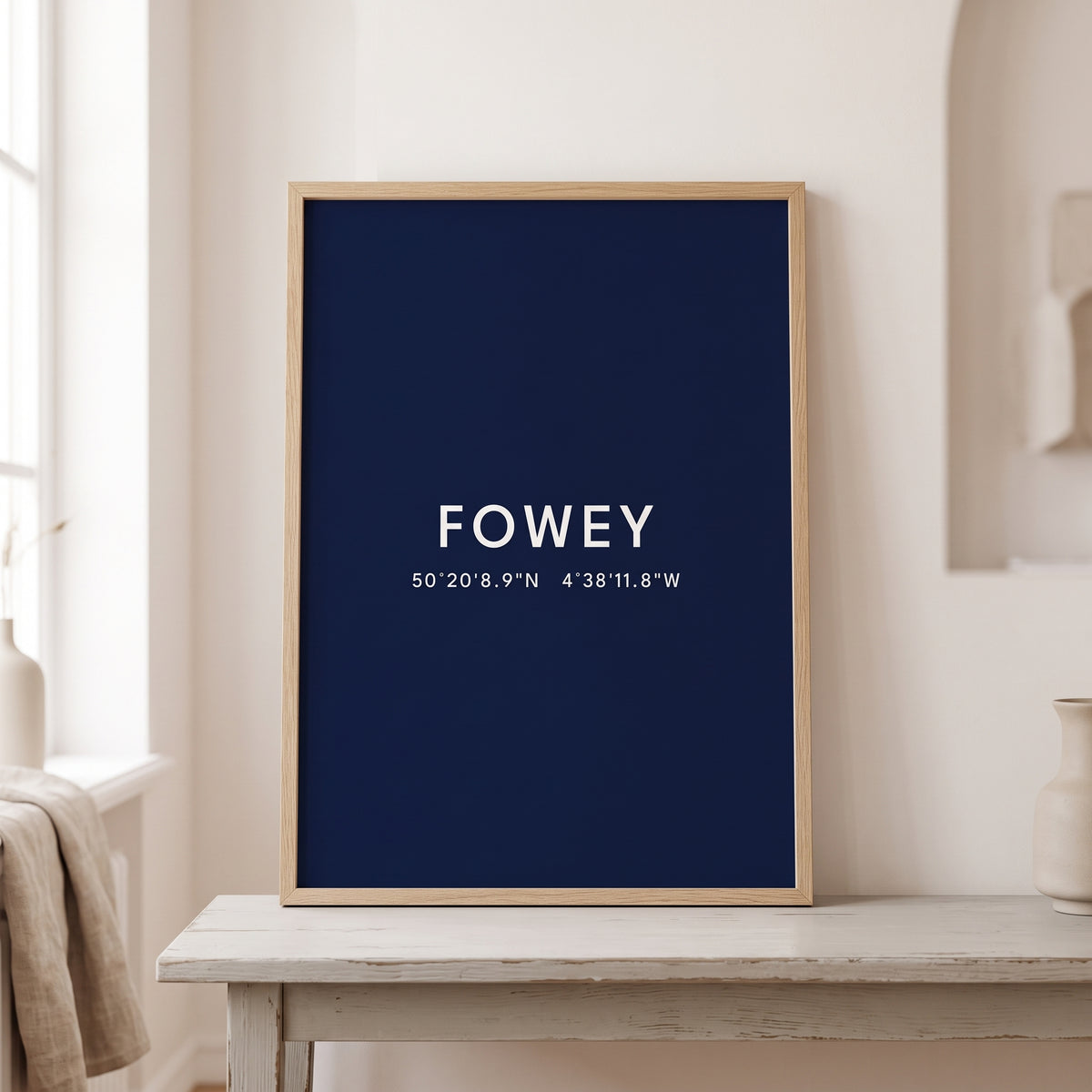Your Town Merch — Fowey Coordinates Print lifestyle