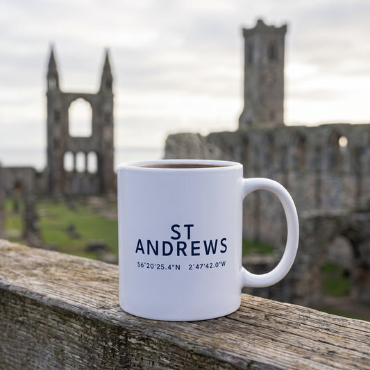 St Andrews — Coordinates Ceramic Mug