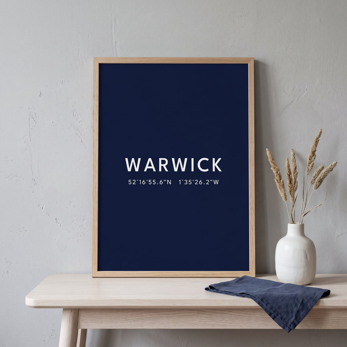 Your Town Merch — Warwick Coordinates Print lifestyle