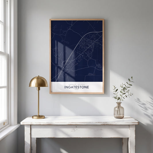 Your Town Merch — Ingatestone — Map Print lifestyle photo