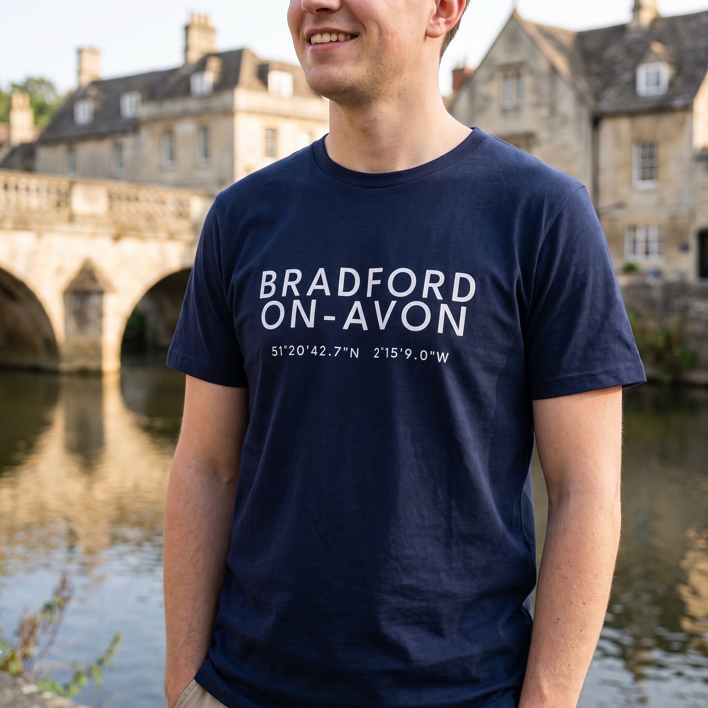 Bradford-on-Avon — Coordinates Navy Tee