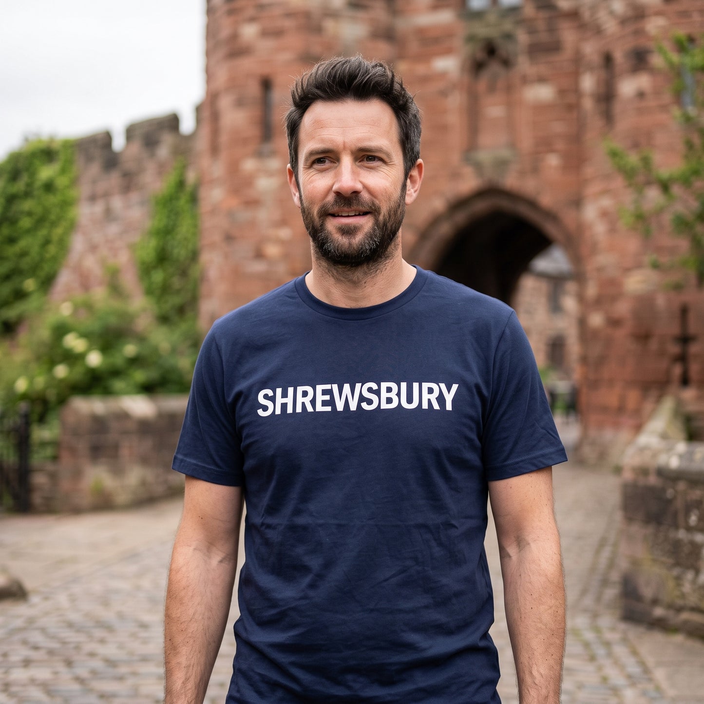 Your Town Merch — Shrewsbury — Navy Tee