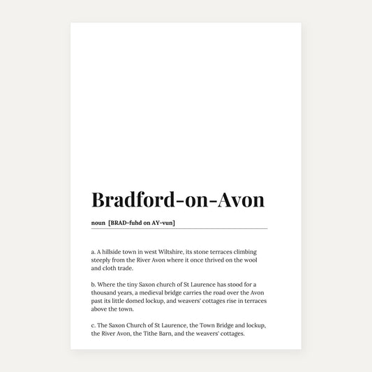 Bradford-on-Avon — Dictionary Print