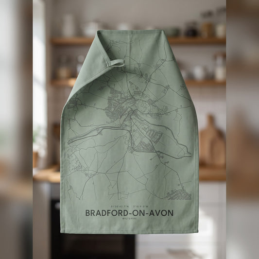 Bradford-on-Avon — Map Tea Towel