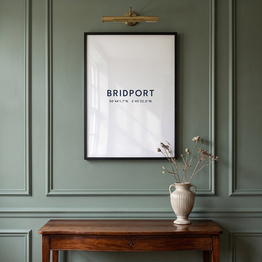 Bridport — Framed Coordinates Print